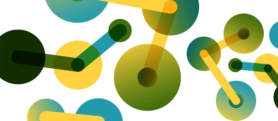 Abstract background. Round dots connected by lines. Trendy techno business イラスト素材