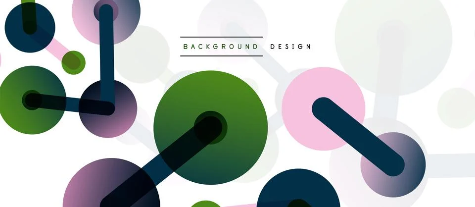 Abstract background. Round dots connected by lines. Trendy techno business イラスト素材
