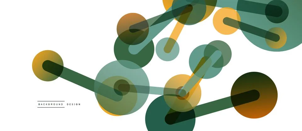 Abstract background. Round dots connected by lines. Trendy techno business イラスト素材