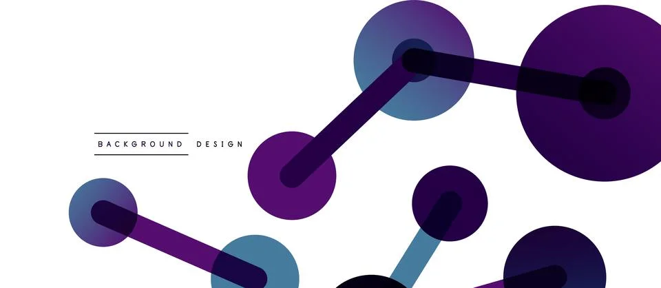 Abstract background. Round dots connected by lines. Trendy techno business 스톡 일러스트