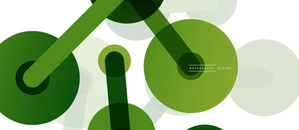 Abstract background. Round dots connected by lines. Trendy techno business Illustrazione stock