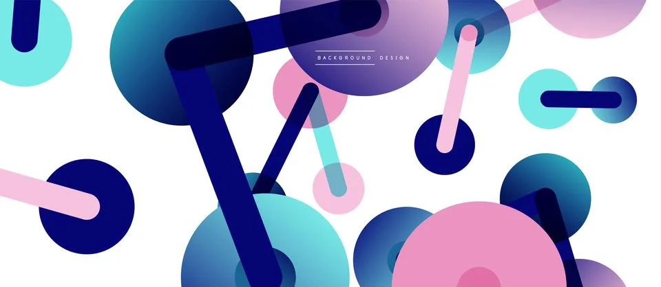 Abstract background. Round dots connected by lines. Trendy techno business 스톡 일러스트