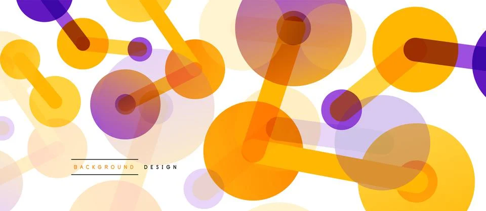 Abstract background. Round dots connected by lines. Trendy techno business イラスト素材