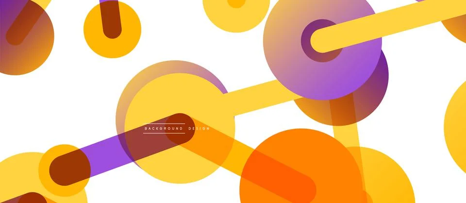 Abstract background. Round dots connected by lines. Trendy techno business イラスト素材