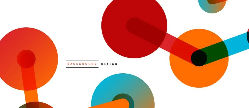 Abstract background. Round dots connected by lines. Trendy techno business 스톡 일러스트
