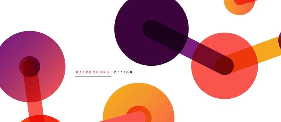 Abstract background. Round dots connected by lines. Trendy techno business Stockillustratie