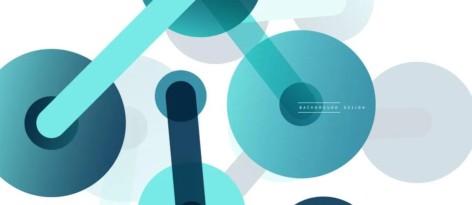 Abstract background. Round dots connected by lines. Trendy techno business 스톡 일러스트