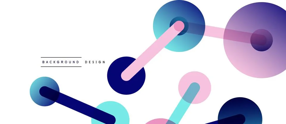Abstract background. Round dots connected by lines. Trendy techno business イラスト素材
