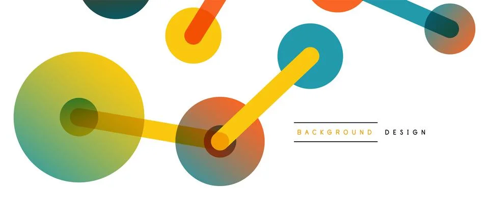 Abstract background. Round dots connected by lines. Trendy techno business イラスト素材