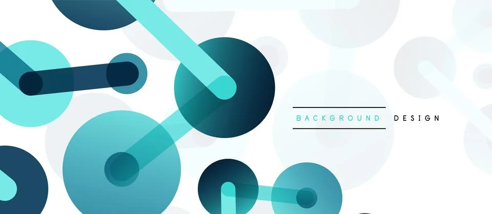 Abstract background. Round dots connected by lines. Trendy techno business 스톡 일러스트