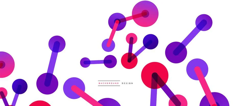 Abstract background. Round dots connected by lines. Trendy techno business イラスト素材