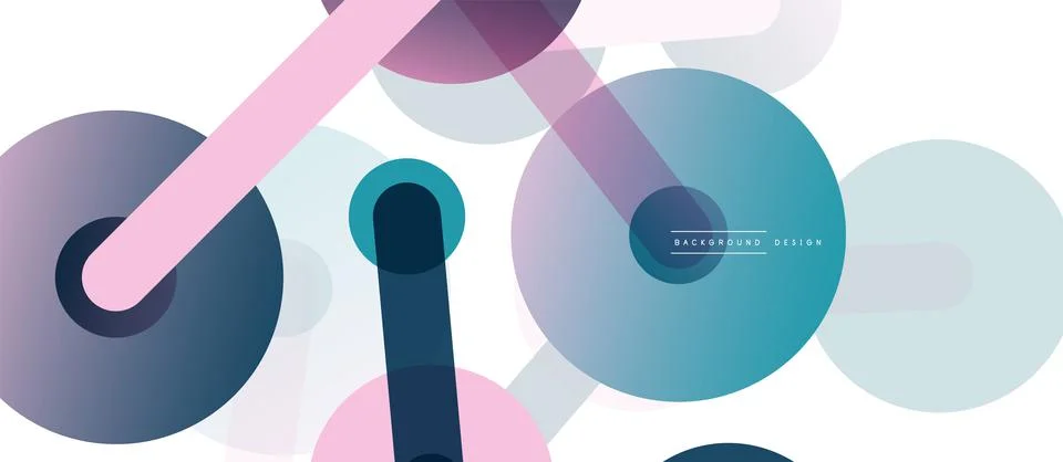 Abstract background. Round dots connected by lines. Trendy techno business 스톡 일러스트