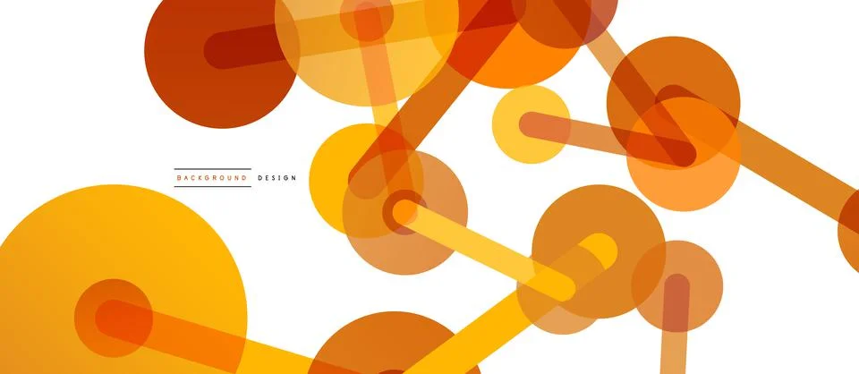Abstract background. Round dots connected by lines. Trendy techno business 스톡 일러스트
