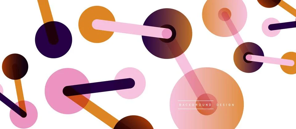 Abstract background. Round dots connected by lines. Trendy techno business イラスト素材