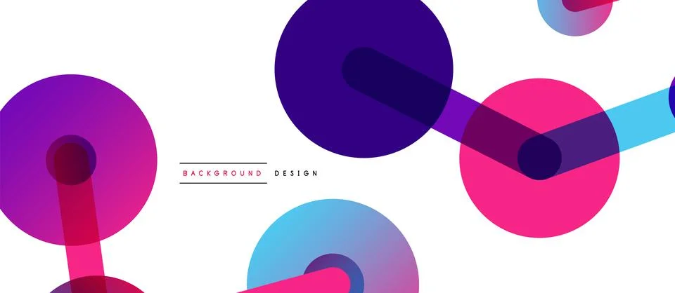 Abstract background. Round dots connected by lines. Trendy techno business 스톡 일러스트