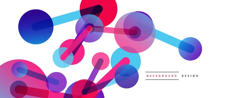 Abstract background. Round dots connected by lines. Trendy techno business イラスト素材