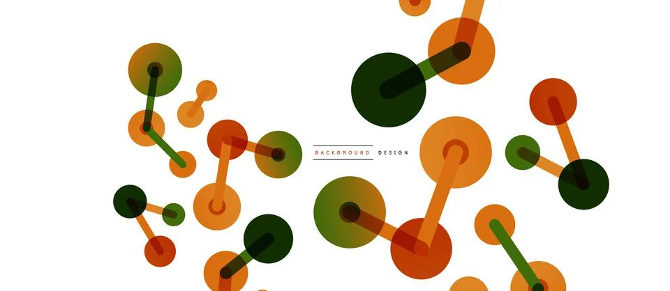 Abstract background. Round dots connected by lines. Trendy techno business 스톡 일러스트