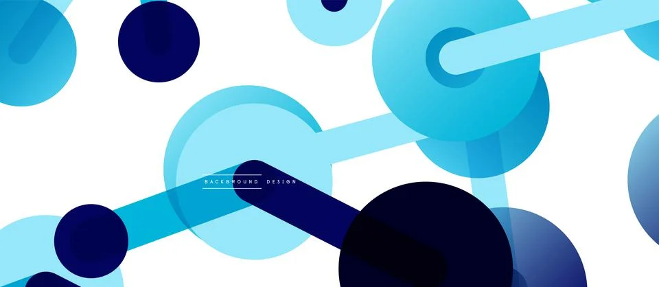 Abstract background. Round dots connected by lines. Trendy techno business Stockillustratie