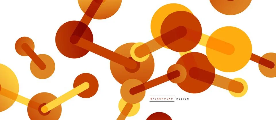 Abstract background. Round dots connected by lines. Trendy techno business 스톡 일러스트