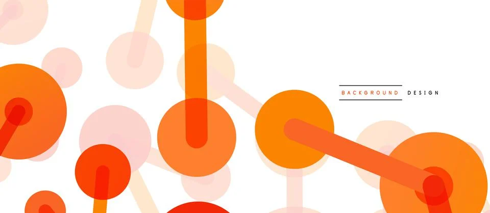 Abstract background. Round dots connected by lines. Trendy techno business Stockillustratie