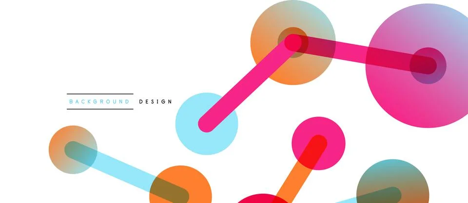 Abstract background. Round dots connected by lines. Trendy techno business イラスト素材