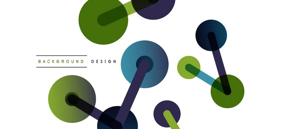 Abstract background. Round dots connected by lines. Trendy techno business 스톡 일러스트