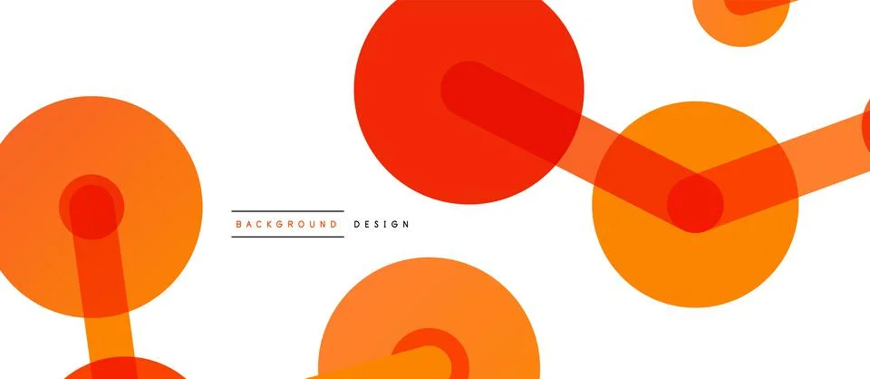 Abstract background. Round dots connected by lines. Trendy techno business Stockillustratie