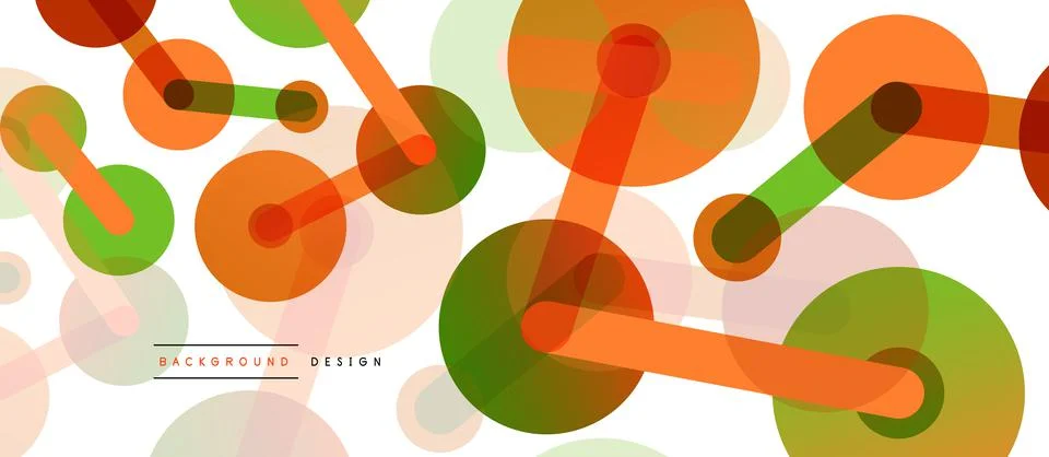 Abstract background. Round dots connected by lines. Trendy techno business 스톡 일러스트