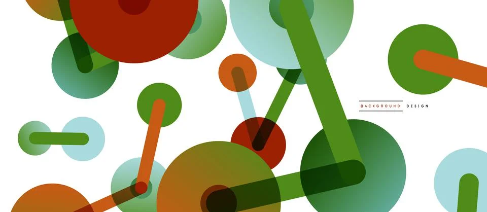 Abstract background. Round dots connected by lines. Trendy techno business 스톡 일러스트