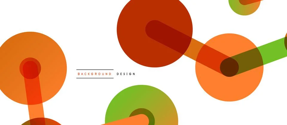 Abstract background. Round dots connected by lines. Trendy techno business 库存插图