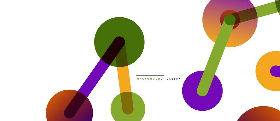 Abstract background. Round dots connected by lines. Trendy techno business 스톡 일러스트