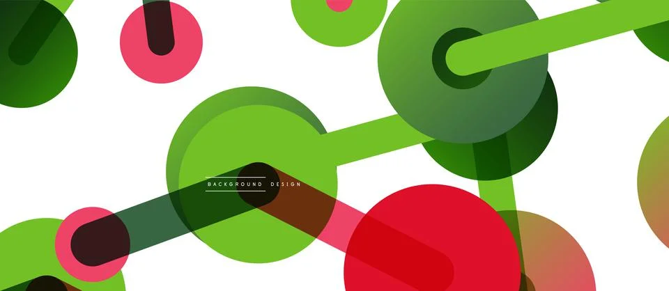Abstract background. Round dots connected by lines. Trendy techno business Stock Illustration