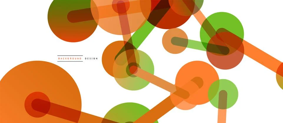 Abstract background. Round dots connected by lines. Trendy techno business 스톡 일러스트