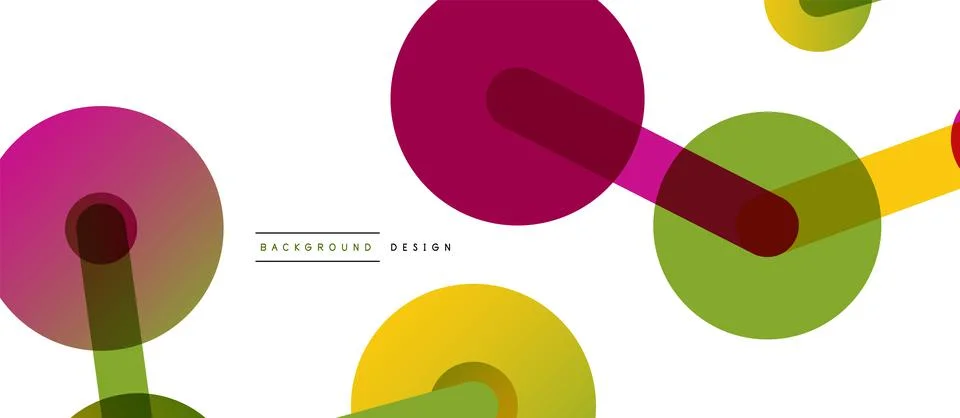 Abstract background. Round dots connected by lines. Trendy techno business Stockillustratie