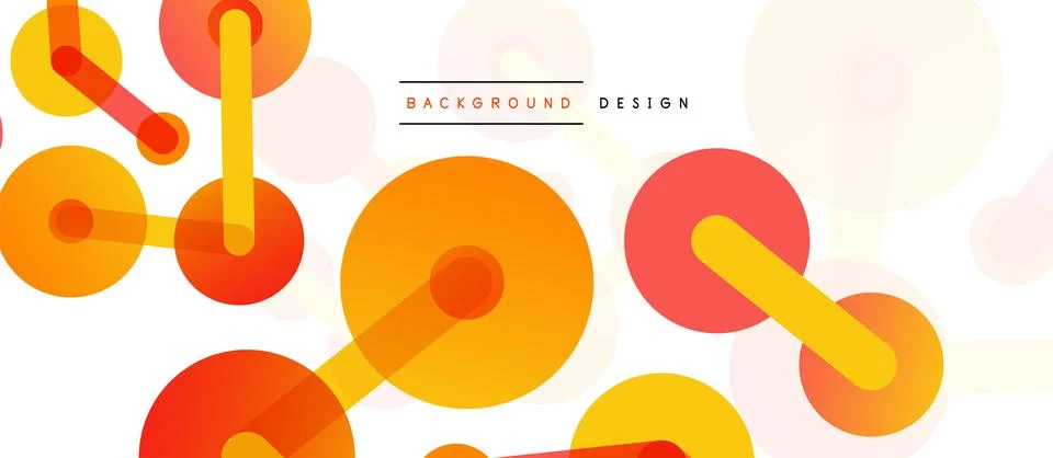 Abstract background. Round dots connected by lines. Trendy techno business イラスト素材