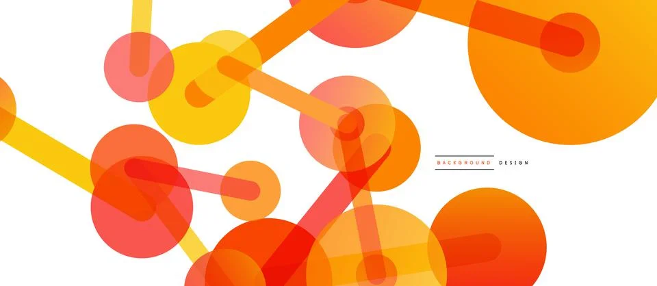 Abstract background. Round dots connected by lines. Trendy techno business 스톡 일러스트
