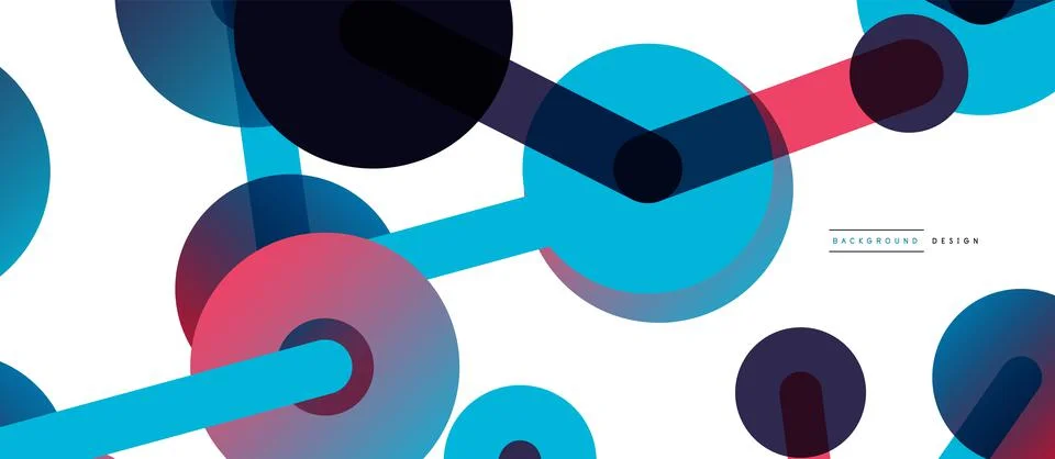 Abstract background. Round dots connected by lines. Trendy techno business 스톡 일러스트