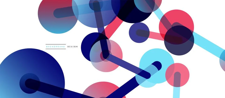 Abstract background. Round dots connected by lines. Trendy techno business イラスト素材