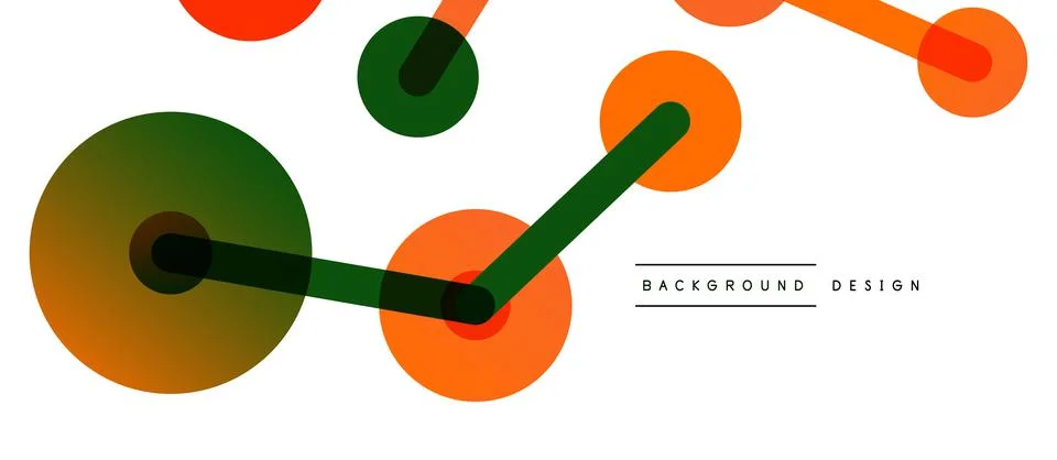Abstract background. Round dots connected by lines. Trendy techno business イラスト素材