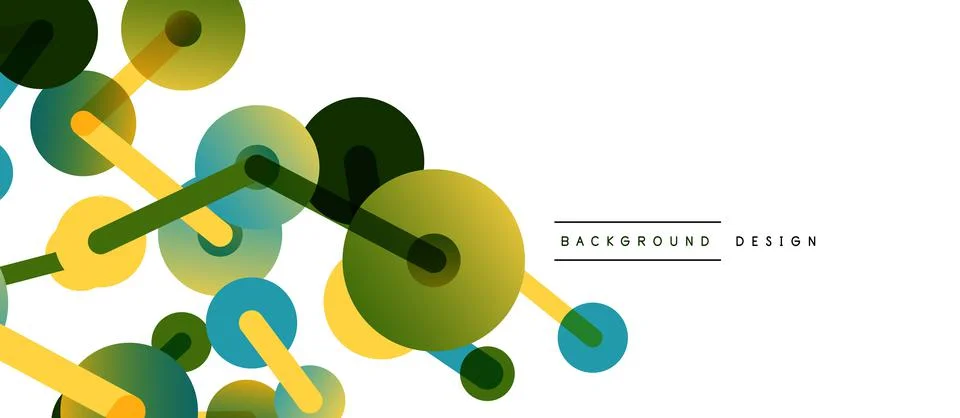 Abstract background. Round dots connected by lines. Trendy techno business 스톡 일러스트