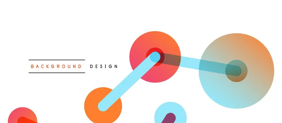 Abstract background. Round dots connected by lines. Trendy techno business 스톡 일러스트