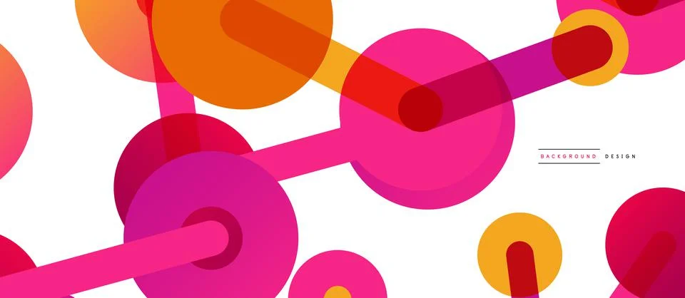 Abstract background. Round dots connected by lines. Trendy techno business 스톡 일러스트