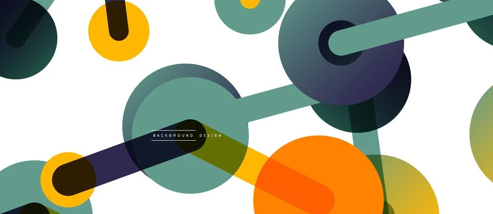 Abstract background. Round dots connected by lines. Trendy techno business 스톡 일러스트