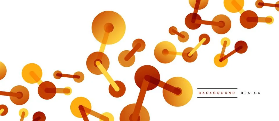 Abstract background. Round dots connected by lines. Trendy techno business イラスト素材