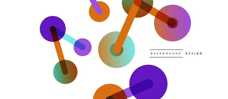 Abstract background. Round dots connected by lines. Trendy techno business 스톡 일러스트