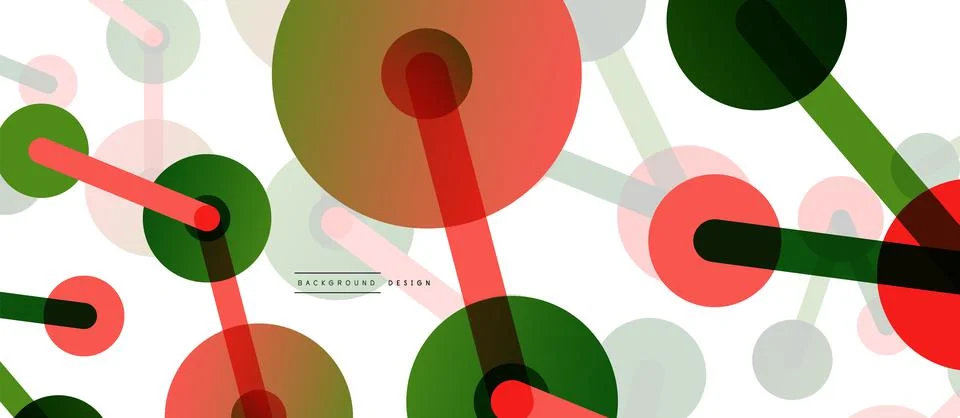 Abstract background. Round dots connected by lines. Trendy techno business Stockillustratie