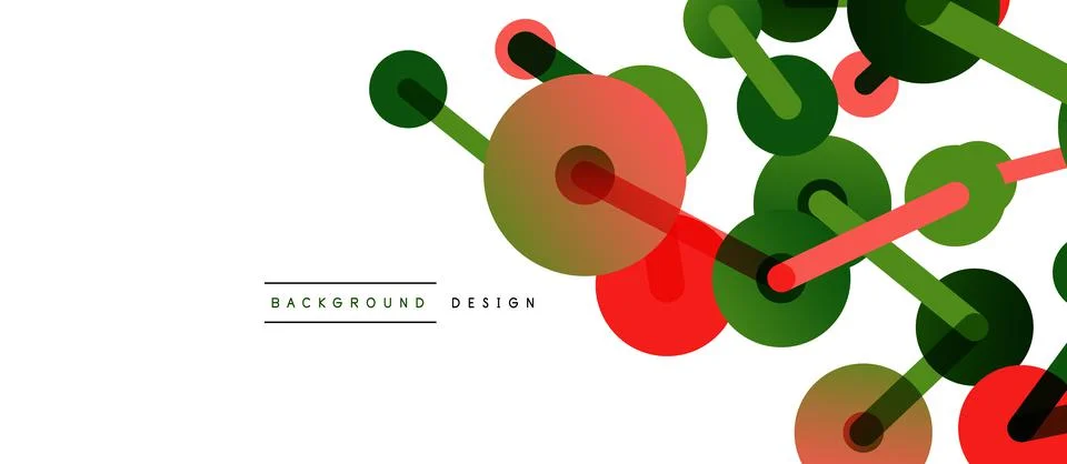 Abstract background. Round dots connected by lines. Trendy techno business 库存插图