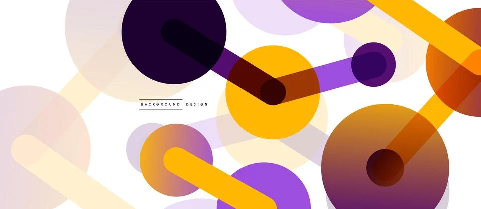 Abstract background. Round dots connected by lines. Trendy techno business 스톡 일러스트