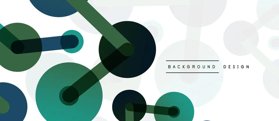 Abstract background. Round dots connected by lines. Trendy techno business 库存插图