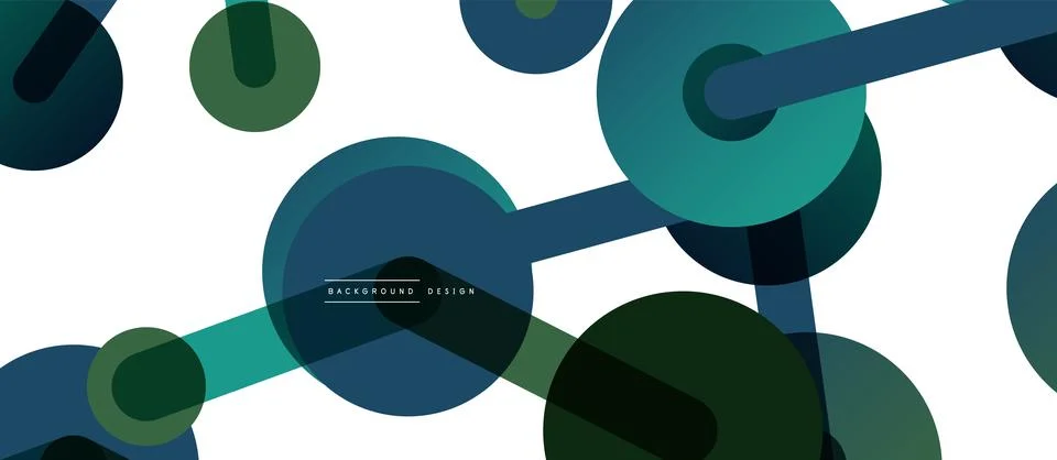 Abstract background. Round dots connected by lines. Trendy techno business Stockillustratie